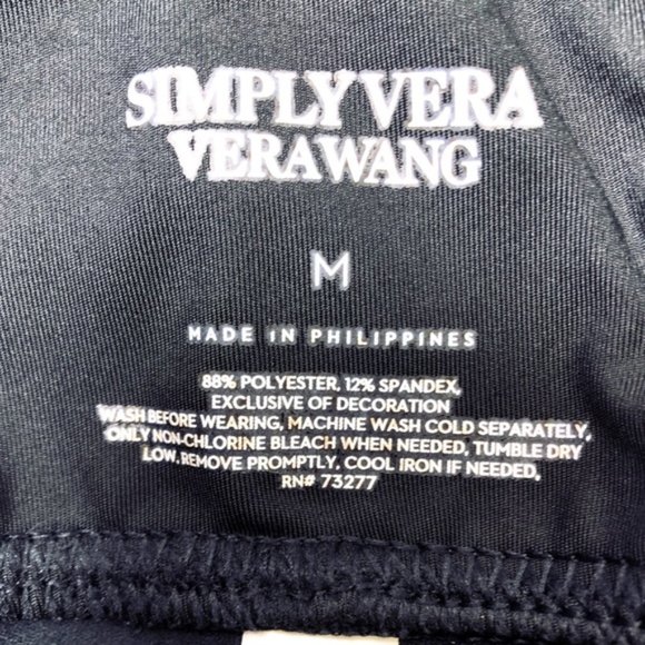 SOLD Simply Vera Wang Womens Black Faux Suede Leggings Sz M NWT - Picture 7 of 10